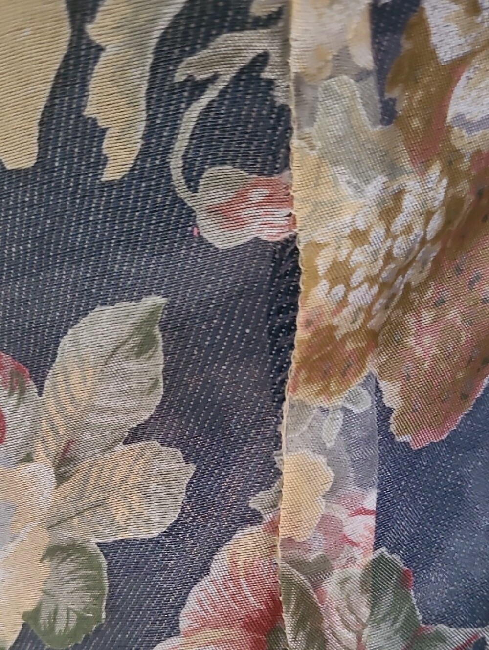 Peach Floral Print SHEER Polyester Top - Picture 6 of 10